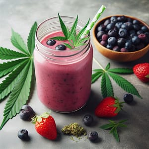 CBD infused berry smoothie